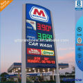 Waterproof outdoor standing aluminum led pylon sign for gas station